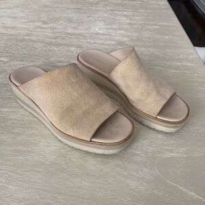 Vince Suede Platform Wedge Sandals Size 6